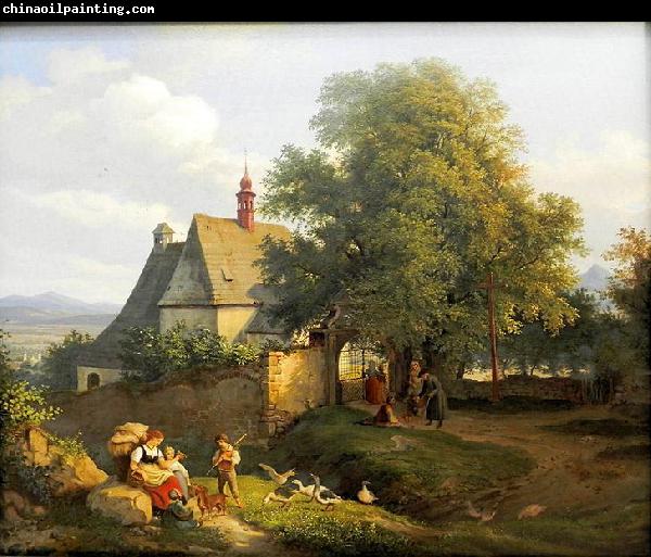 Adrian Ludwig Richter St. Anna's church in Krupka,