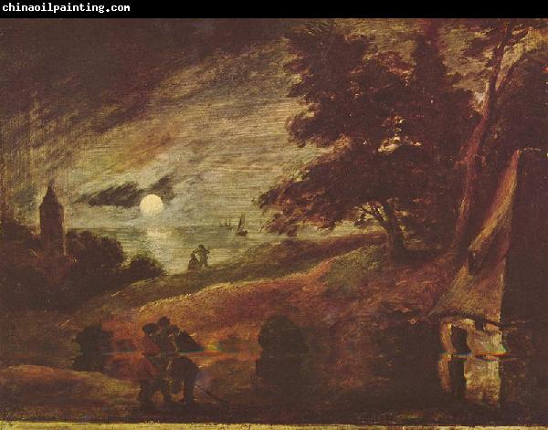 BROUWER, Adriaen Mondlandschaft