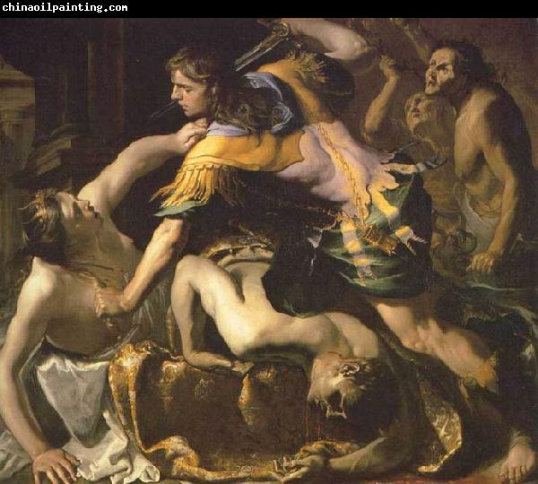 Bernardino Mei Orestes slaying Aegisthus and Clytemnestra