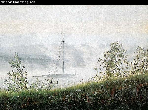 Caspar David Friedrich Elbschiff im Fruhnebel