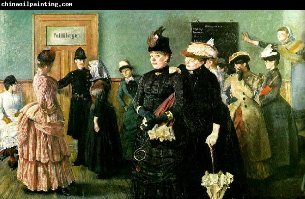 Christian Krohg albertine i polislakarens vantrum