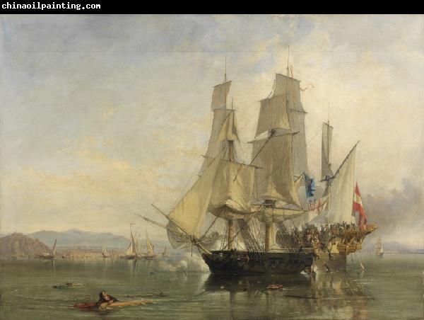 Clarkson Frederick Stanfield Action and Capture of the Spanish Xebeque Frigate El Gamo