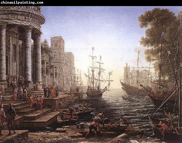 Claude Lorrain Port Scene with the Embarkation of St Ursula