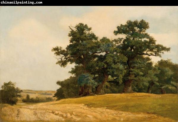 Eugen Ducker Landscape with oaks