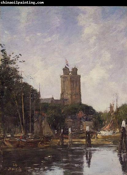 Eugene Boudin Dordrecht, the Grote Kerk from the Canal