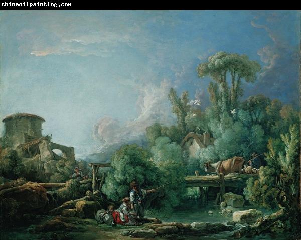 Francois Boucher Le Pecheur galant