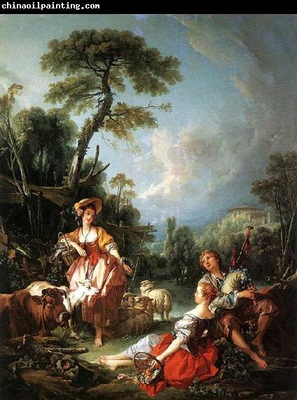 Francois Boucher A Summer Pastoral