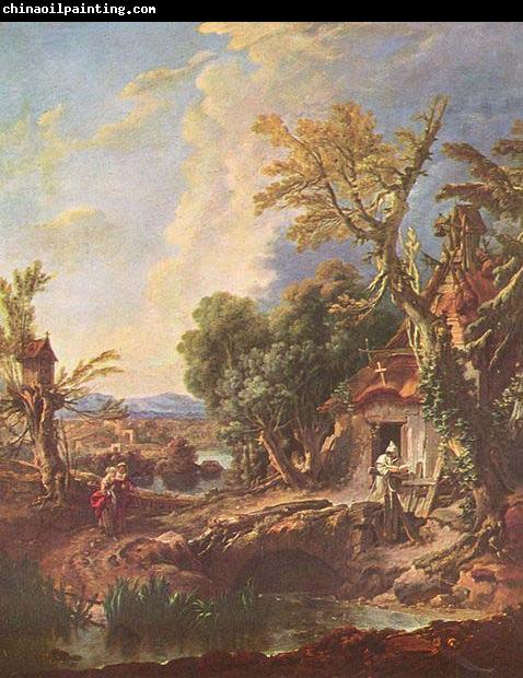 Francois Boucher Landschaft mit dem Bruder Lucas