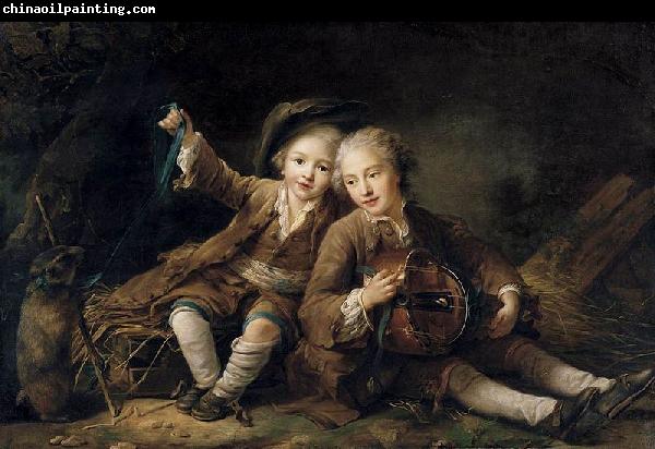 Francois-Hubert Drouais The Children of the Duc de Bouillon