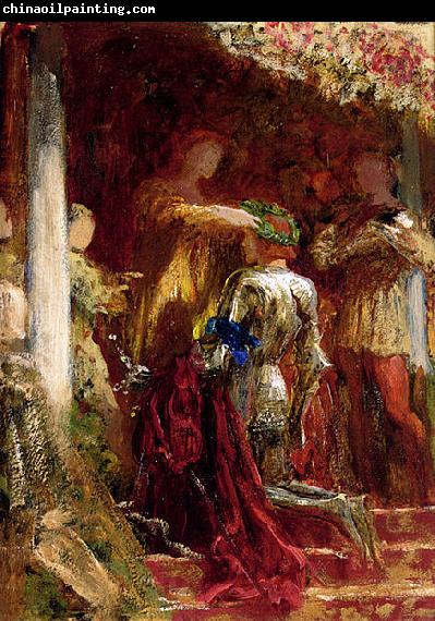 Frank Bernard Dicksee Victory, A Knight Being Crowned With A Laurel-Wreath