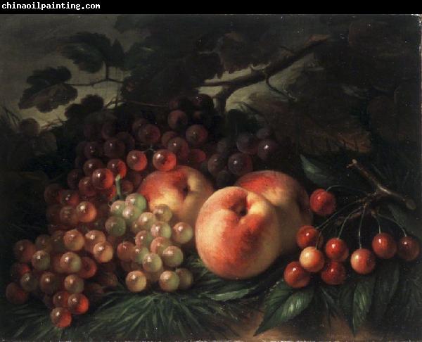 George Henry Hall Peaches Grapes and Cherries