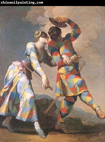 Giovanni Domenico Ferretti Arlecchino und Colombina