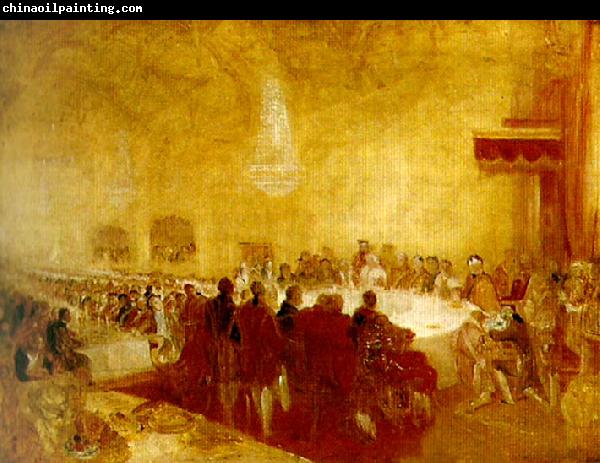 J.M.W.Turner george iv at the provost's banquet, edinburgh