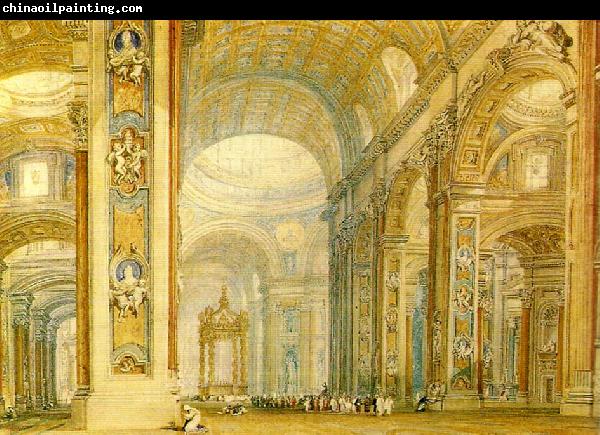 J.M.W.Turner the interior of st peter's basilica