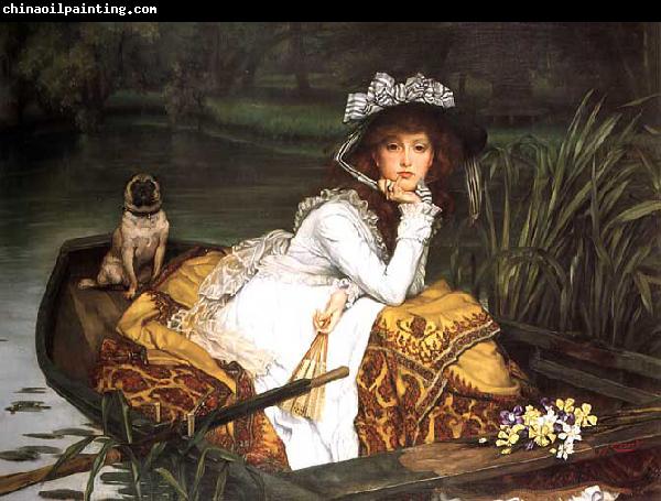 James Tissot Young Lady in a Boat.