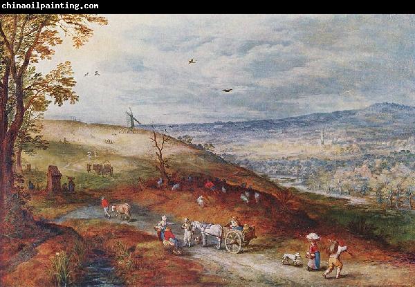 Jan Brueghel The Elder Landschaft mit Windmehle