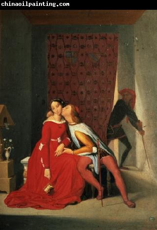 Jean Auguste Dominique Ingres Gianciotto Discovers Paolo and Francesca