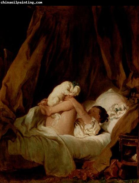 Jean-Honore Fragonard Madchen im Bett