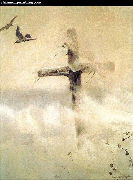 Jozef Chelmonski Cross in blizzard.