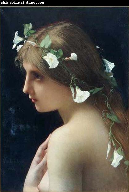 Jules Joseph Lefebvre Nymph with morning glory flowers