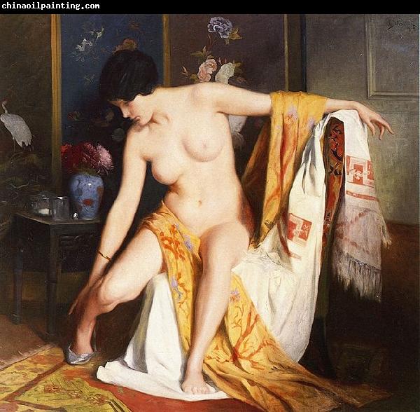 Julius L.Stewart Nude in an Interior