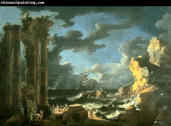 Leonardo Coccorante Port of Ostia During a Tempest