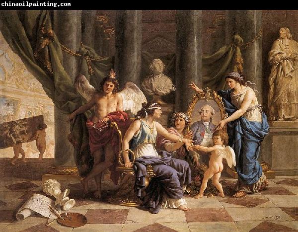 Louis Jean Francois Lagrenee Allegory on the Installation of the Museum in the Grande Galerie of the Louvre