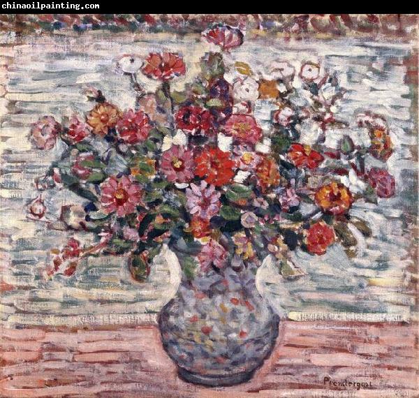 Maurice Brazil Prendergast Flowers in a Vase (Zinnias)