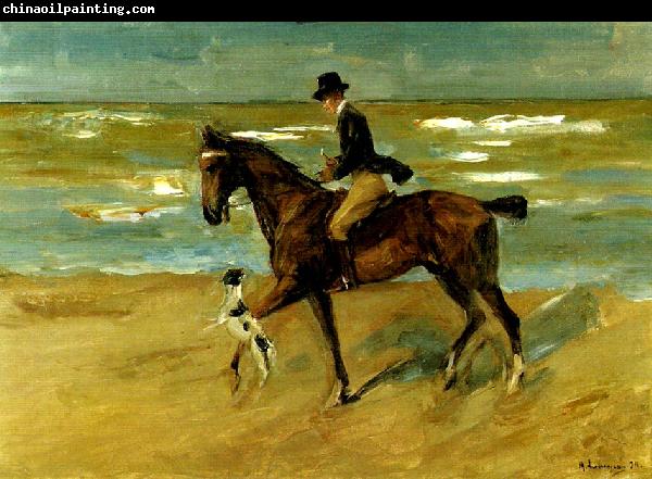 Max Liebermann ryttare vid havsstranden