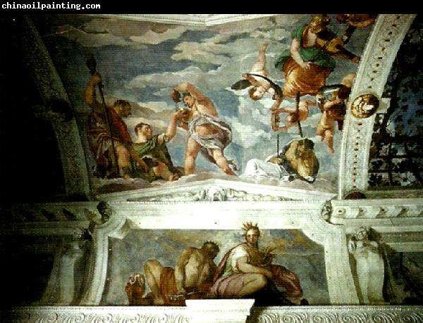 Paolo  Veronese ceiling of the stanza di bacco