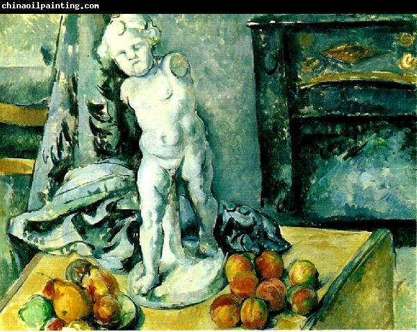 Paul Cezanne stilleben med statyett