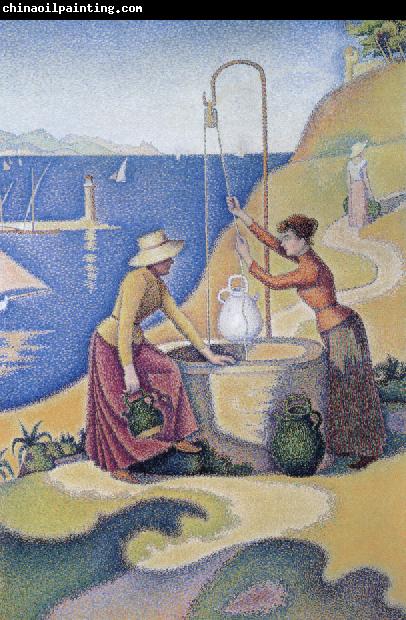 Paul Signac women at the well opus