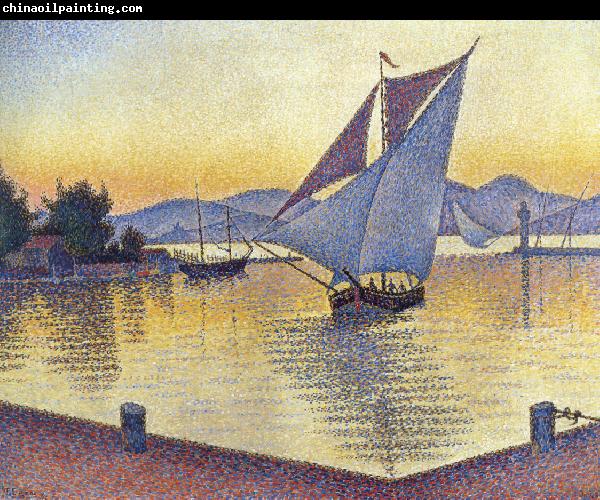 Paul Signac port at sunset