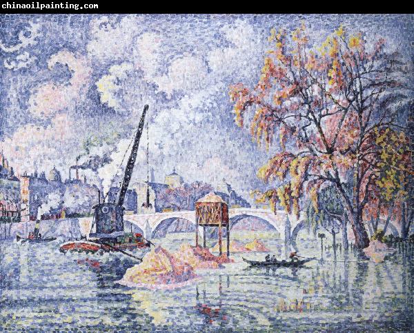 Paul Signac flood at the pont royal