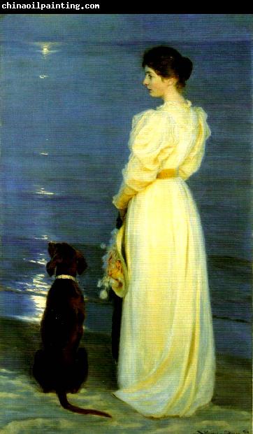 Peter Severin Kroyer sommarkvall pa skagen