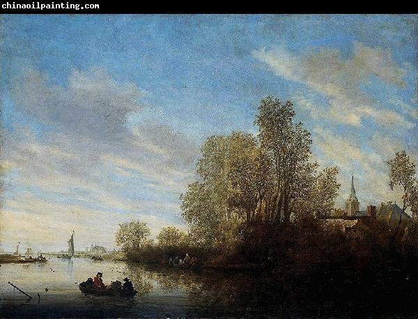 Salomon van Ruysdael River View near Deventer.