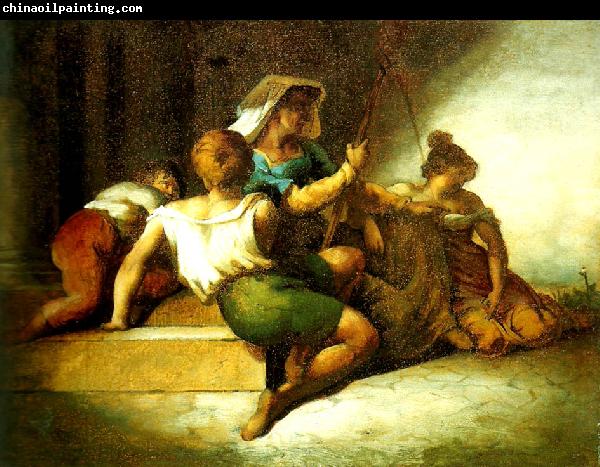 Theodore   Gericault la famille italienne