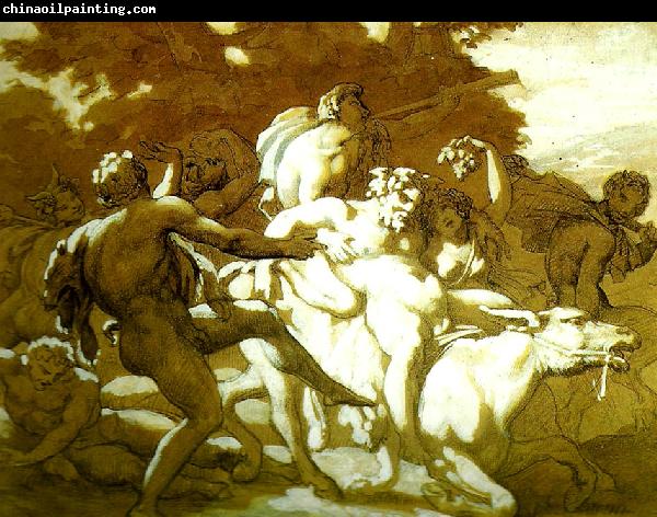 Theodore   Gericault le cortege de silenne