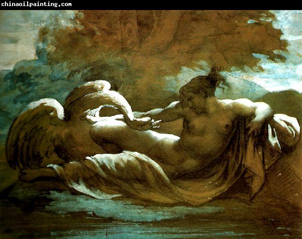 Theodore   Gericault leda et le cygne