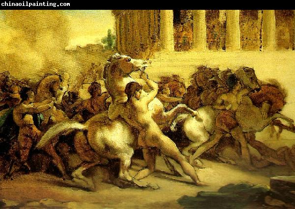 Theodore   Gericault la course de chevaux libres