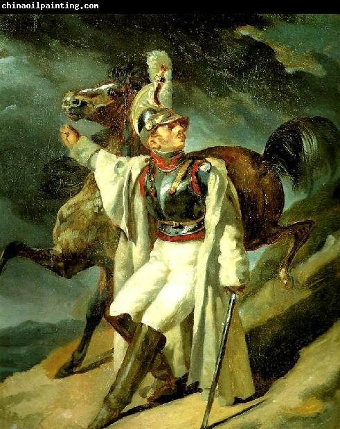 Theodore   Gericault cuirassier blesse, quittant le feu