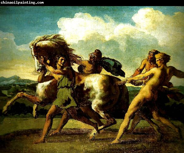 Theodore   Gericault heval arrete par des esclaves