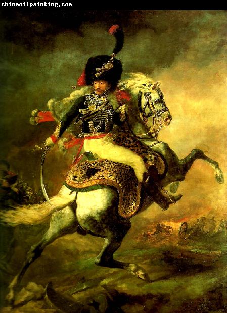 Theodore   Gericault le chasseur de la garde