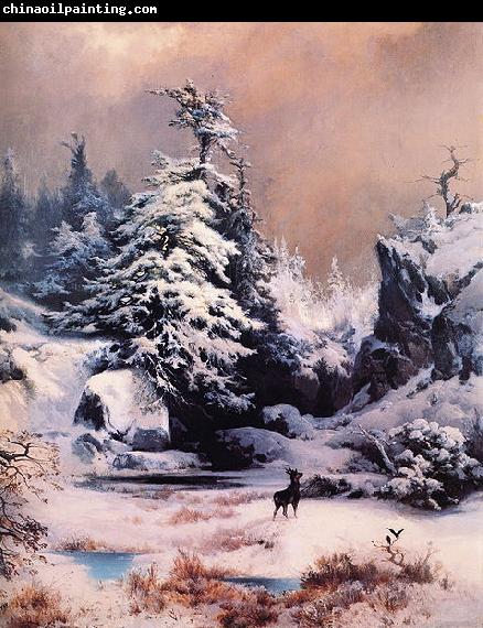 Thomas Moran Winter in the Rockies