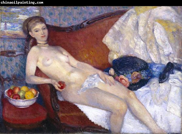 William Glackens Nude with Apple