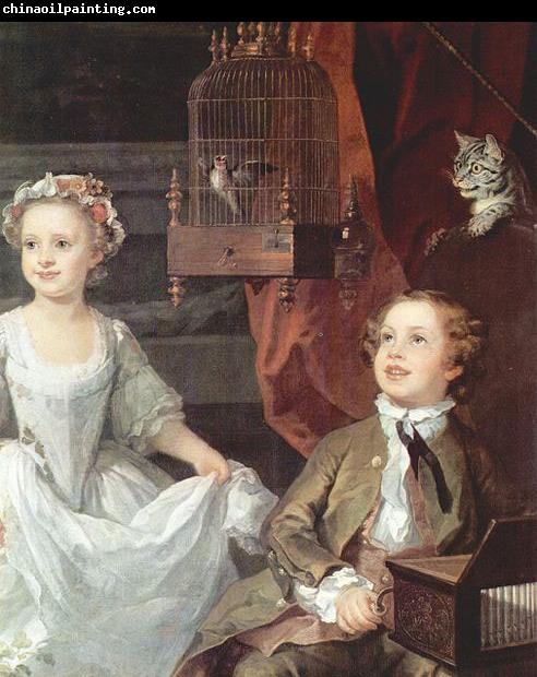 William Hogarth Portrat der Graham Kinder, Detail