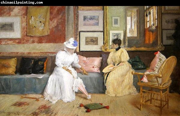 William Merritt Chase A Friendly Call.