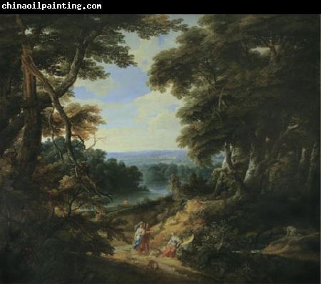 unknow artist Landscape with a castle and figures