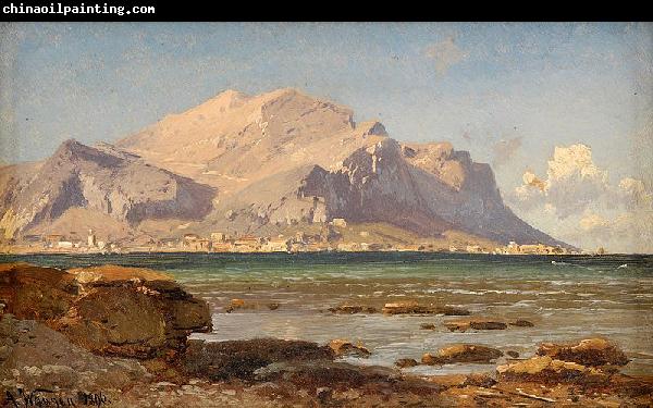 Adalbert Waagen Bucht von Palermo mit Blick auf Monte Pellegrino