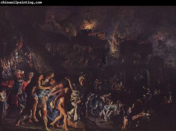 Adam Elsheimer Der Brand Trojas